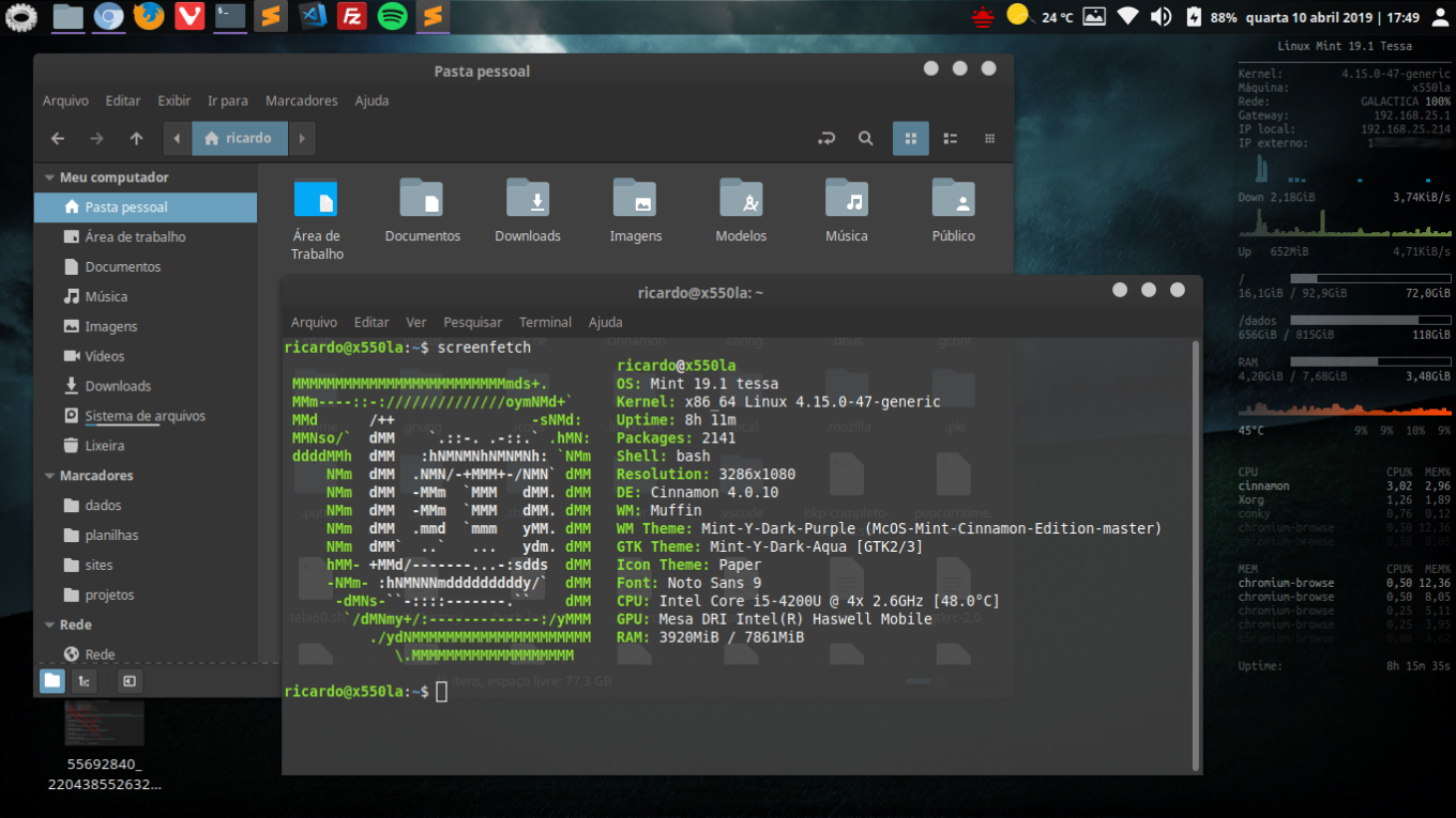 Conky Linux Mint 19.1